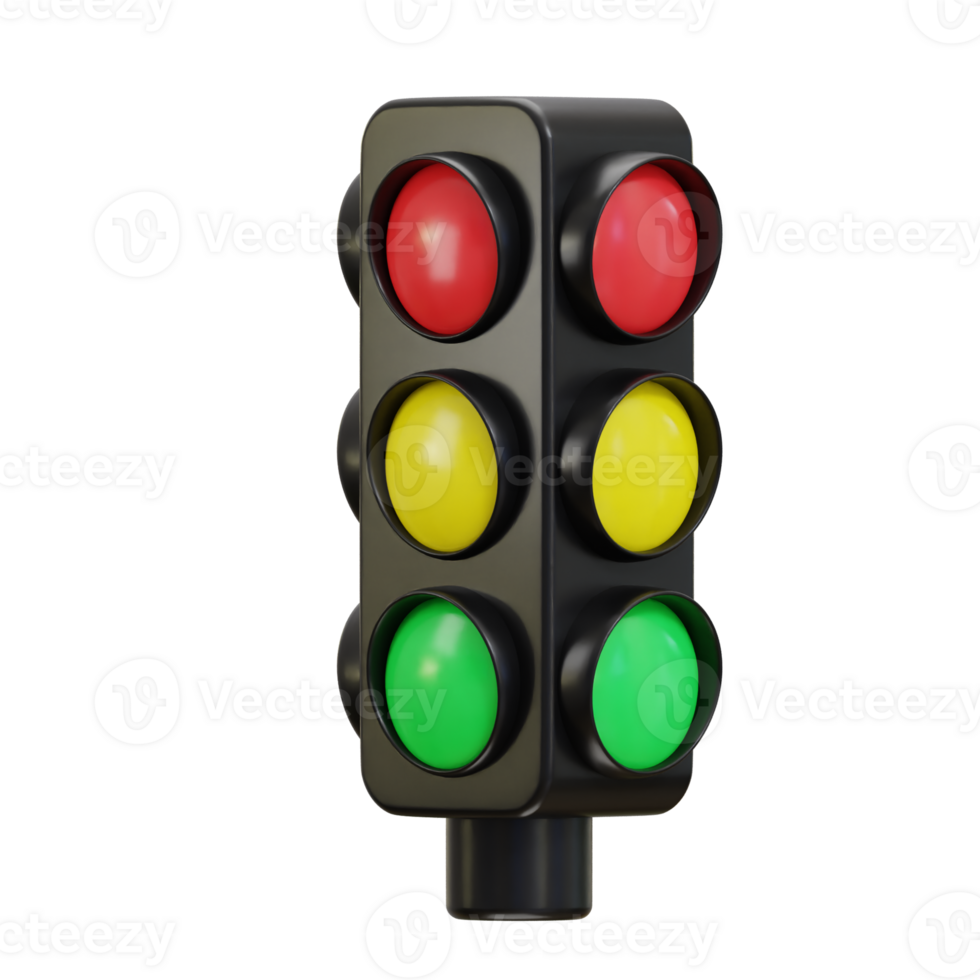 3d traffic light icon png