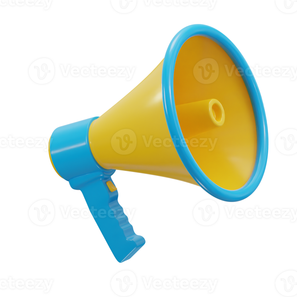 megaphone icon 3d render png