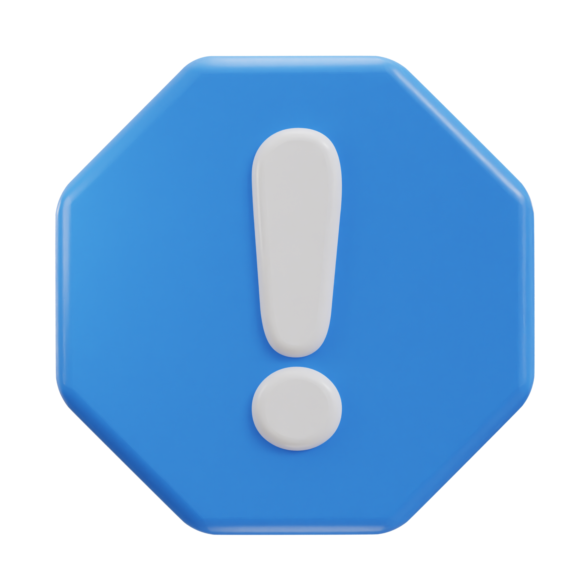 3d exclamation sign warning or danger risk message alert problem icon