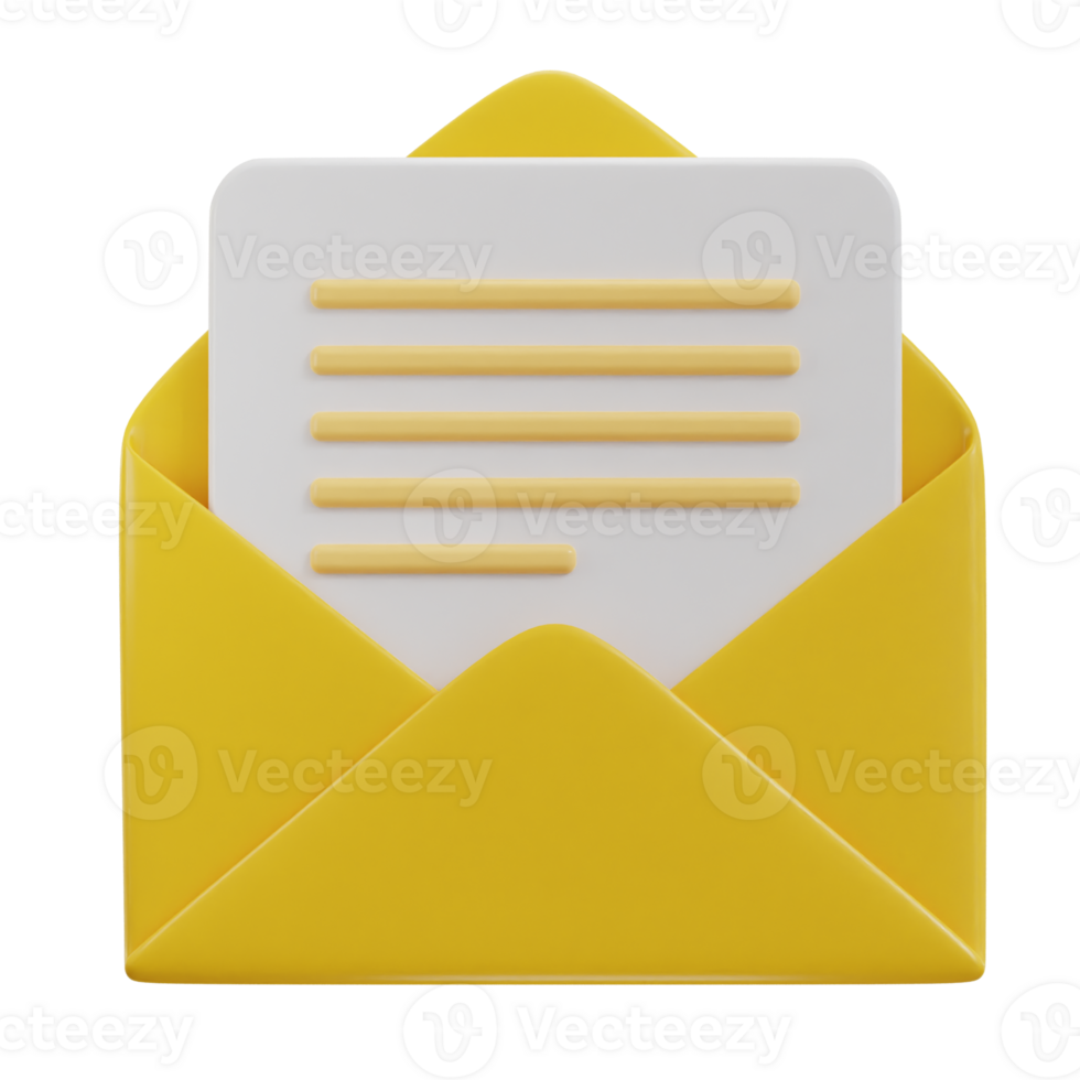 3d envelope email message box icon png