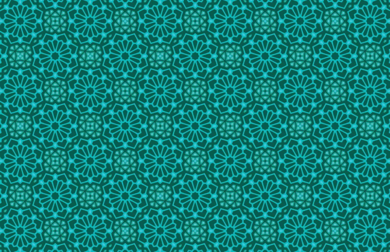 Blue colour mandala design textile fabric pattern vector