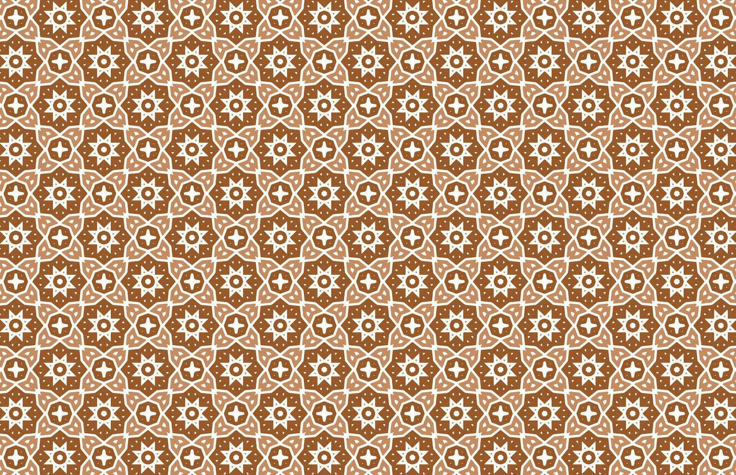 Brown star textile fabric design pattern vector