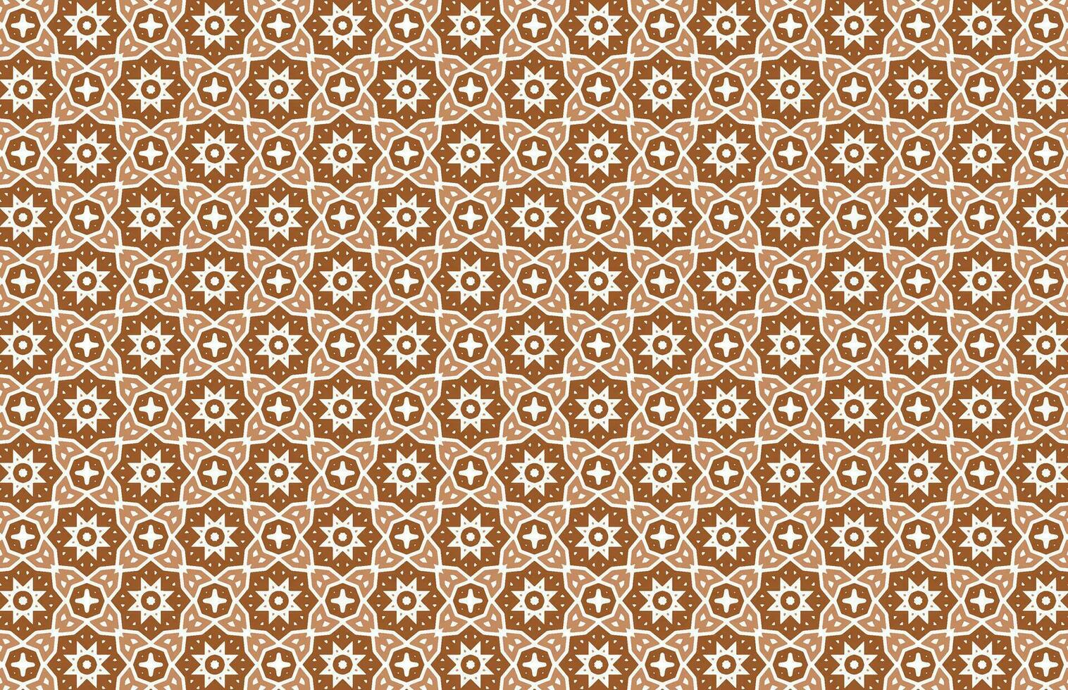 Brown star textile fabric design pattern vector