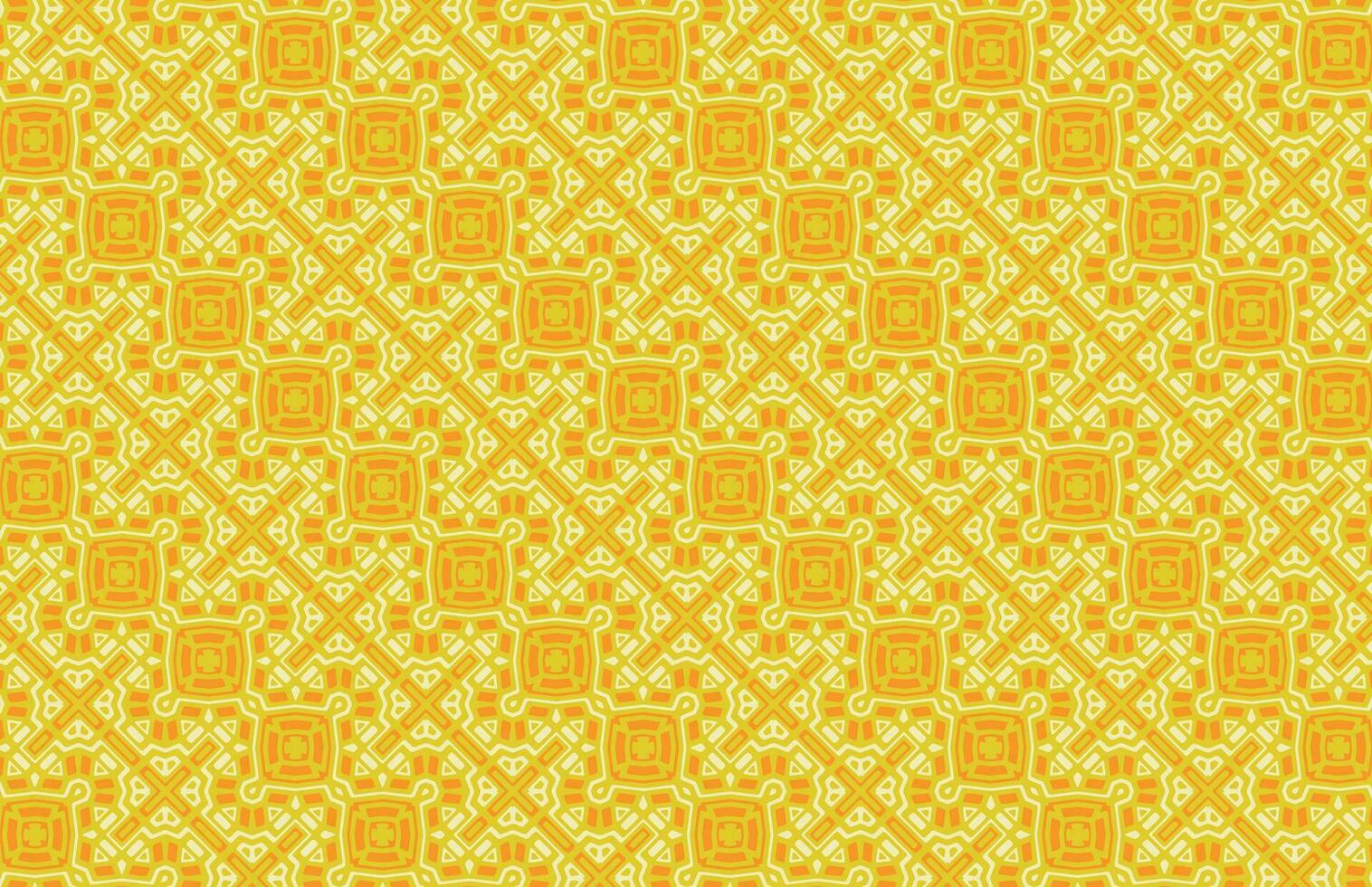 Yellow and orange color geometric fabric pattern vector