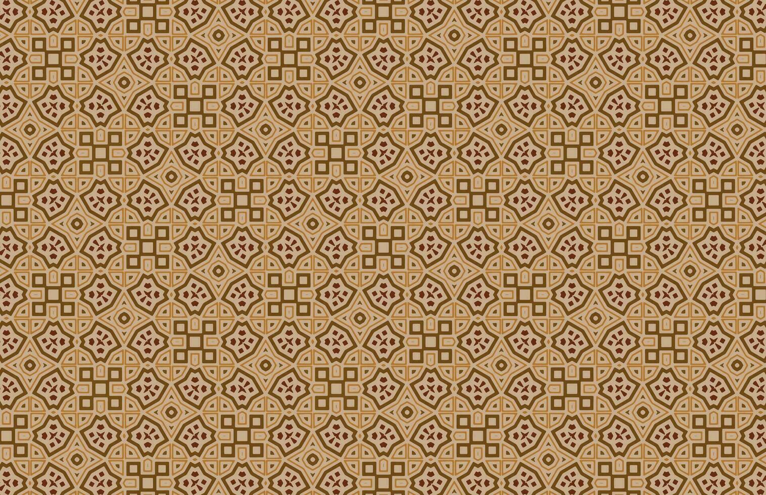 Brown geometric textile design pattern vector