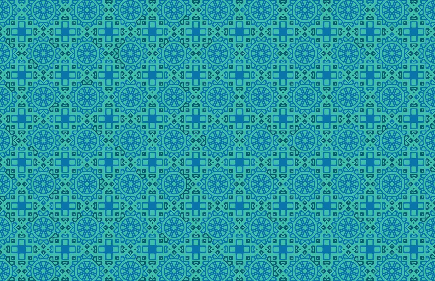 Blue color geometric tile pattern design vector