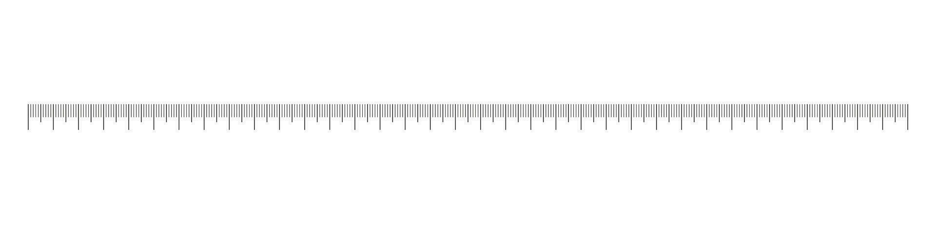 Measuring chart with 35 centimeters. Ruler scale. Length measurement math, distance, height, sewing tool. Graphic vector outline illustration.