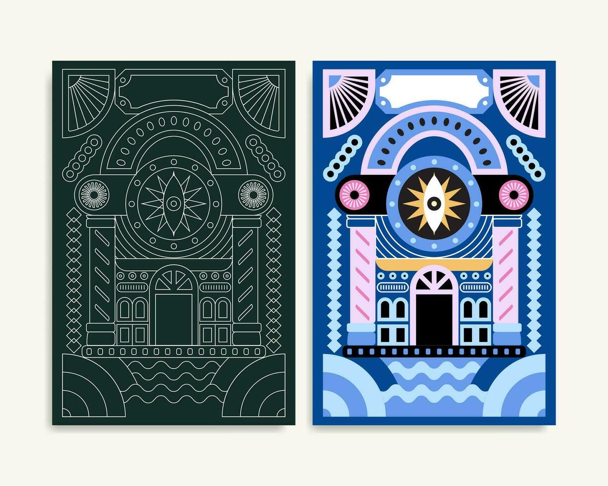 Custom Card Illustartion, flat design vector