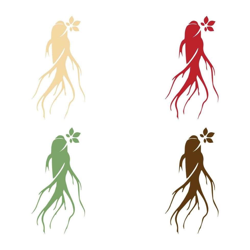 Ginseng vector icon illustration design