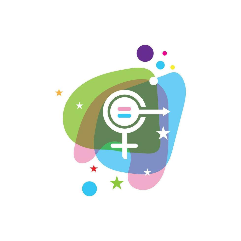 Gender equality symbol icon vector illustration
