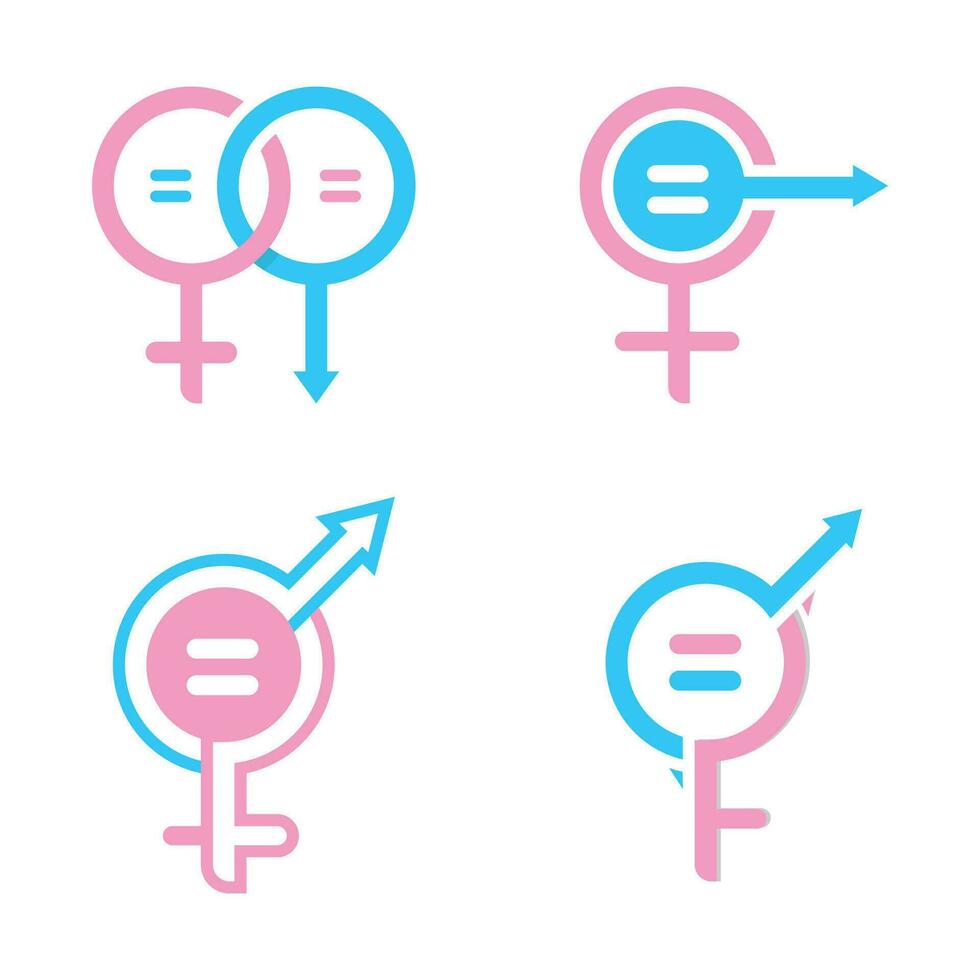 Gender equality symbol icon vector illustration