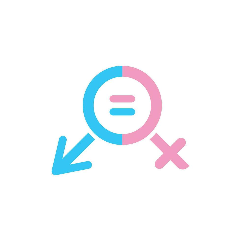 Gender equality symbol icon vector illustration