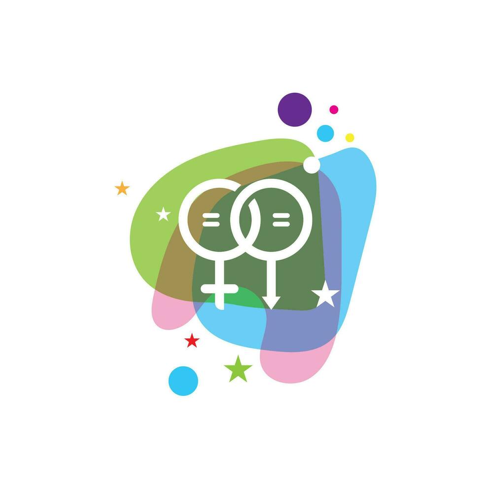 Gender equality symbol icon vector illustration