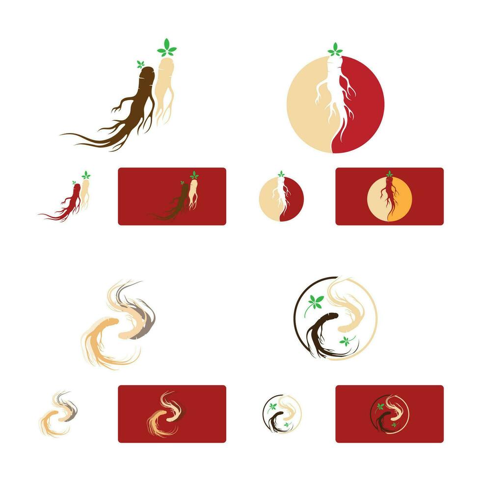 Ginseng vector icon illustration design