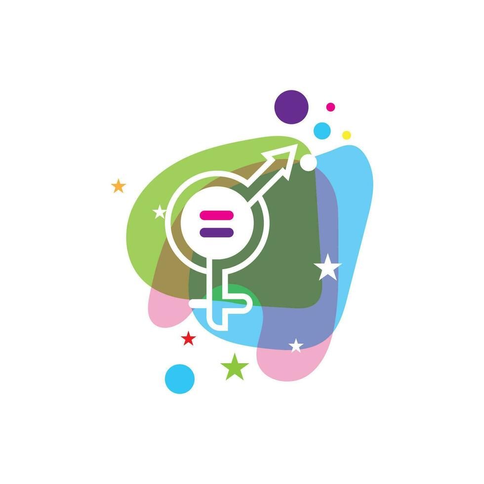Gender equality symbol icon vector illustration