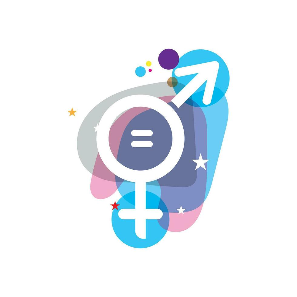 Gender equality symbol icon vector illustration