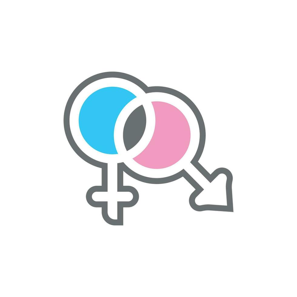 Gender equality symbol icon vector illustration