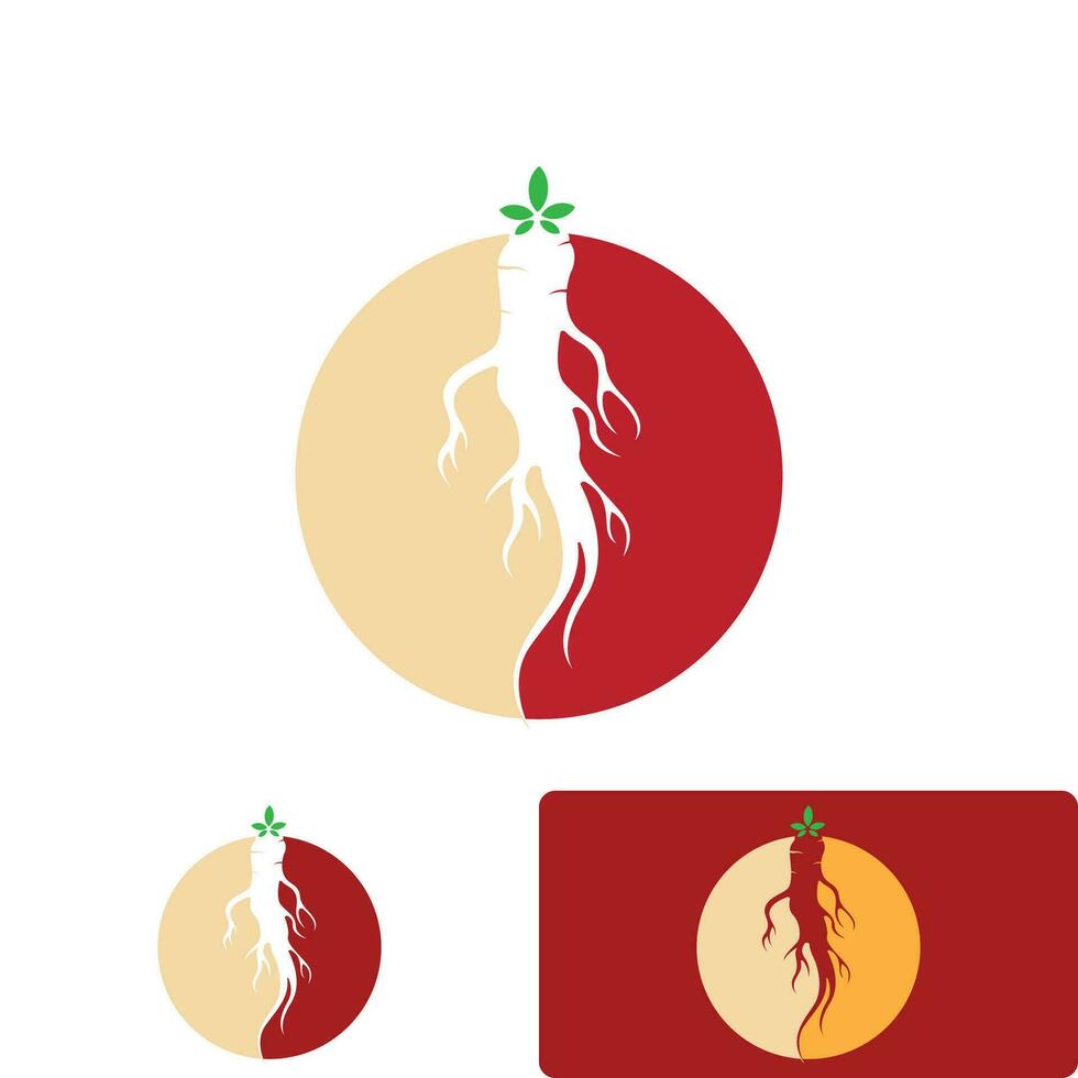 Ginseng vector icon illustration design