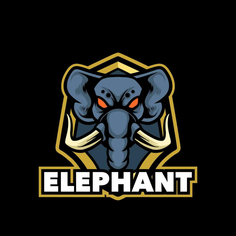 elefante mascota logo para deporte vector