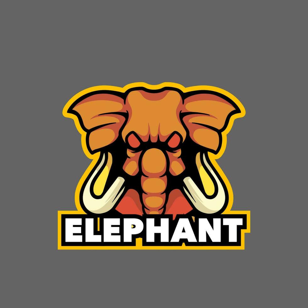 logotipo de la mascota del elefante vector