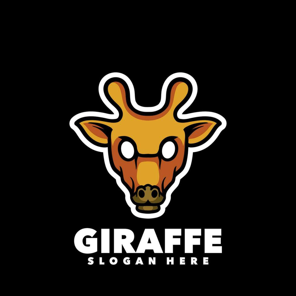 Giraffe mascot logo vector