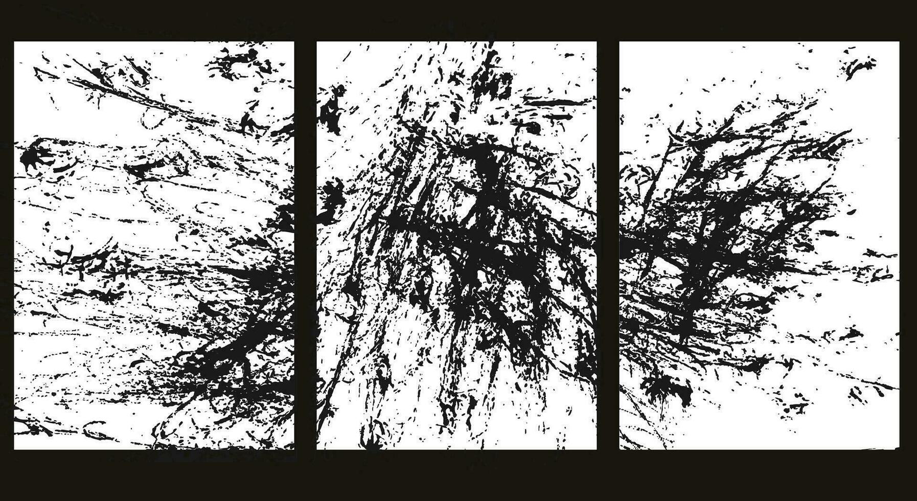 Black spot of doodles. Textured background with composition of uneven messy lines. Banner with splashes vector