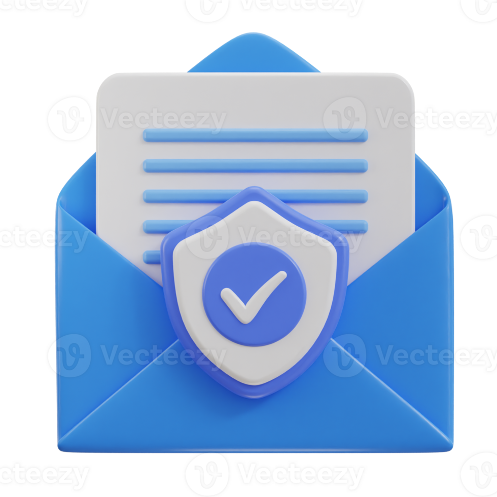 verified email on envelope 3d icon png