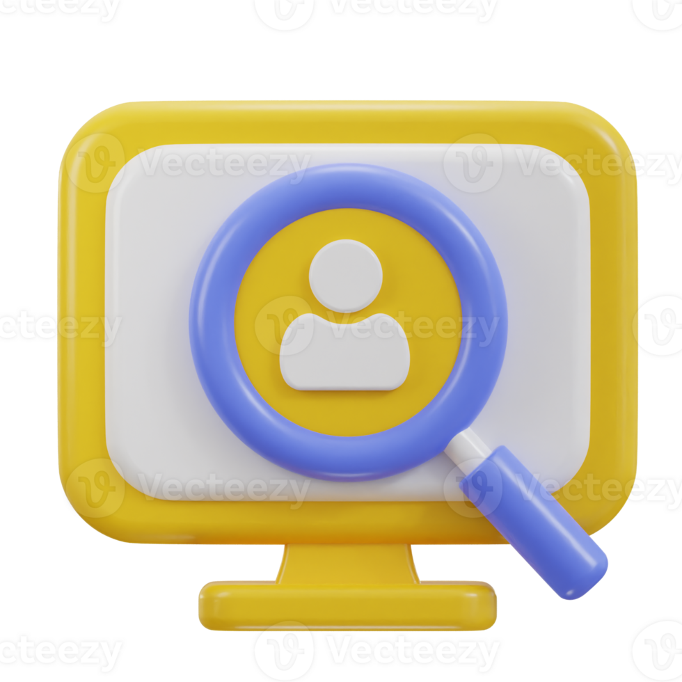 3d seo optimization icon illustration png