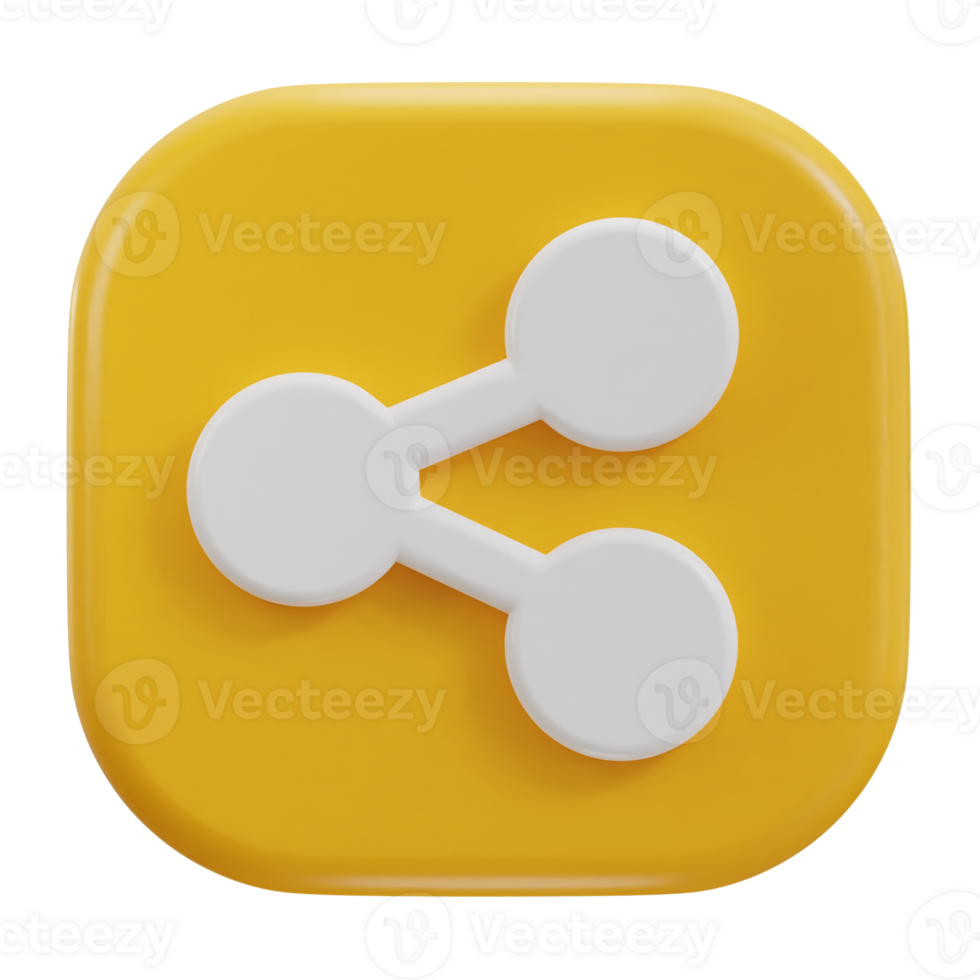 3d share icon illustration png