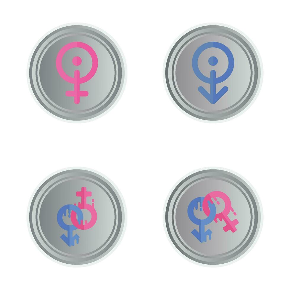 Gender equality symbol icon vector illustration