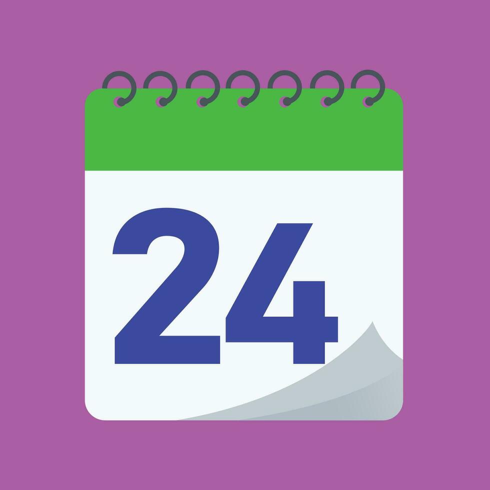 diario calendario número vector diseño