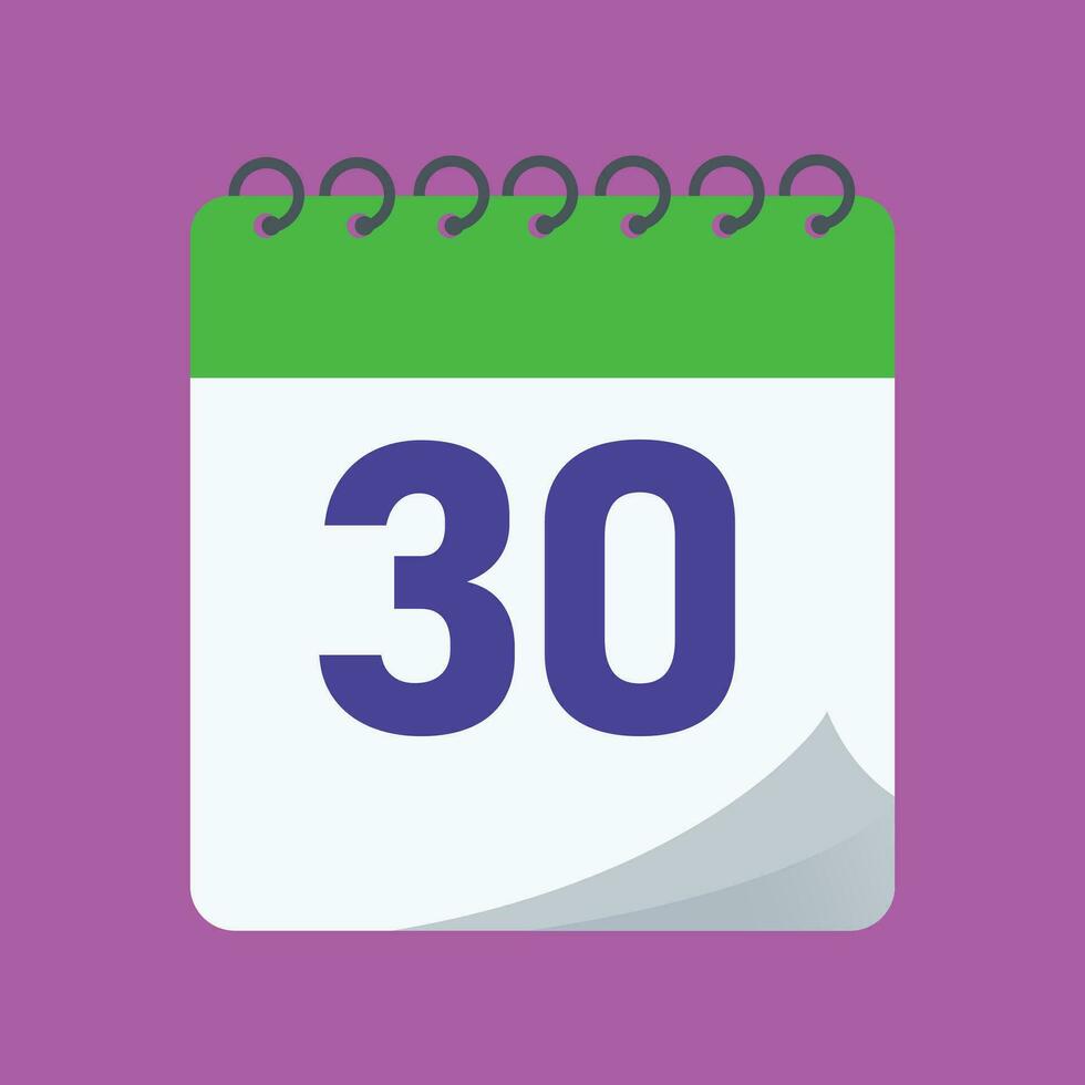 daily calendar number vector design