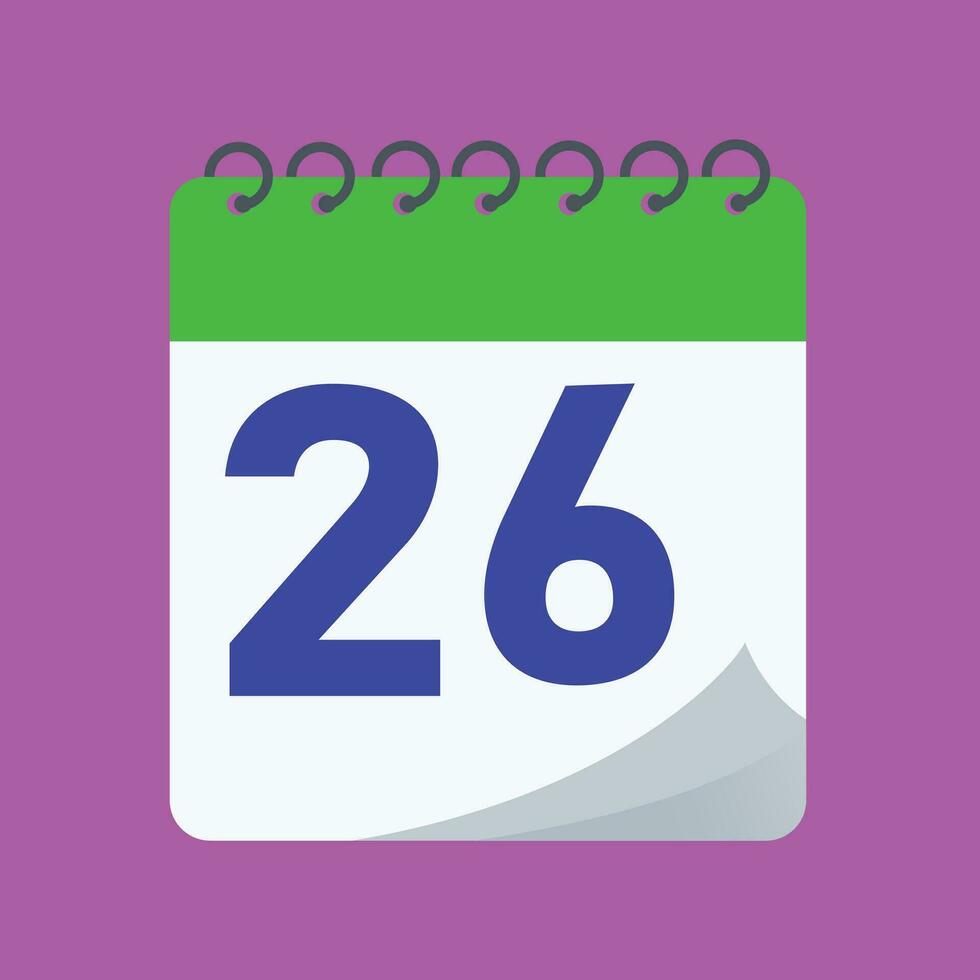 daily calendar number vector design