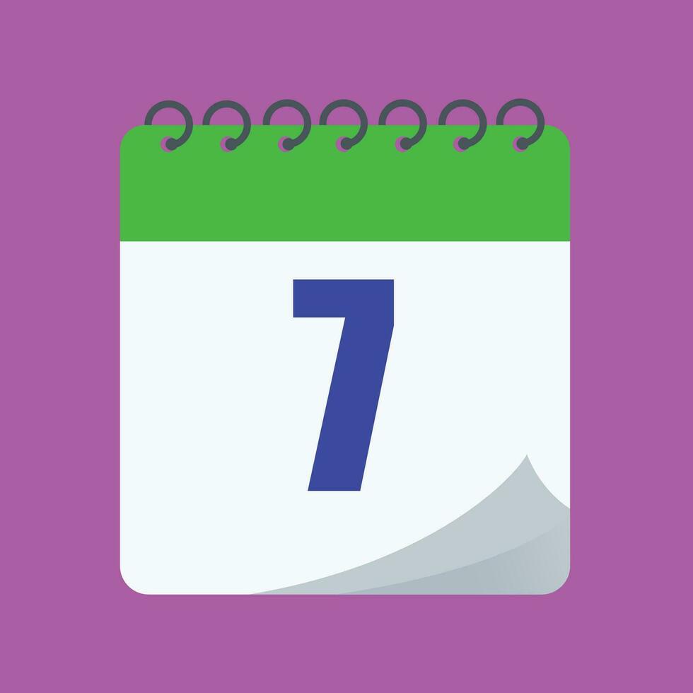 daily calendar number vector design