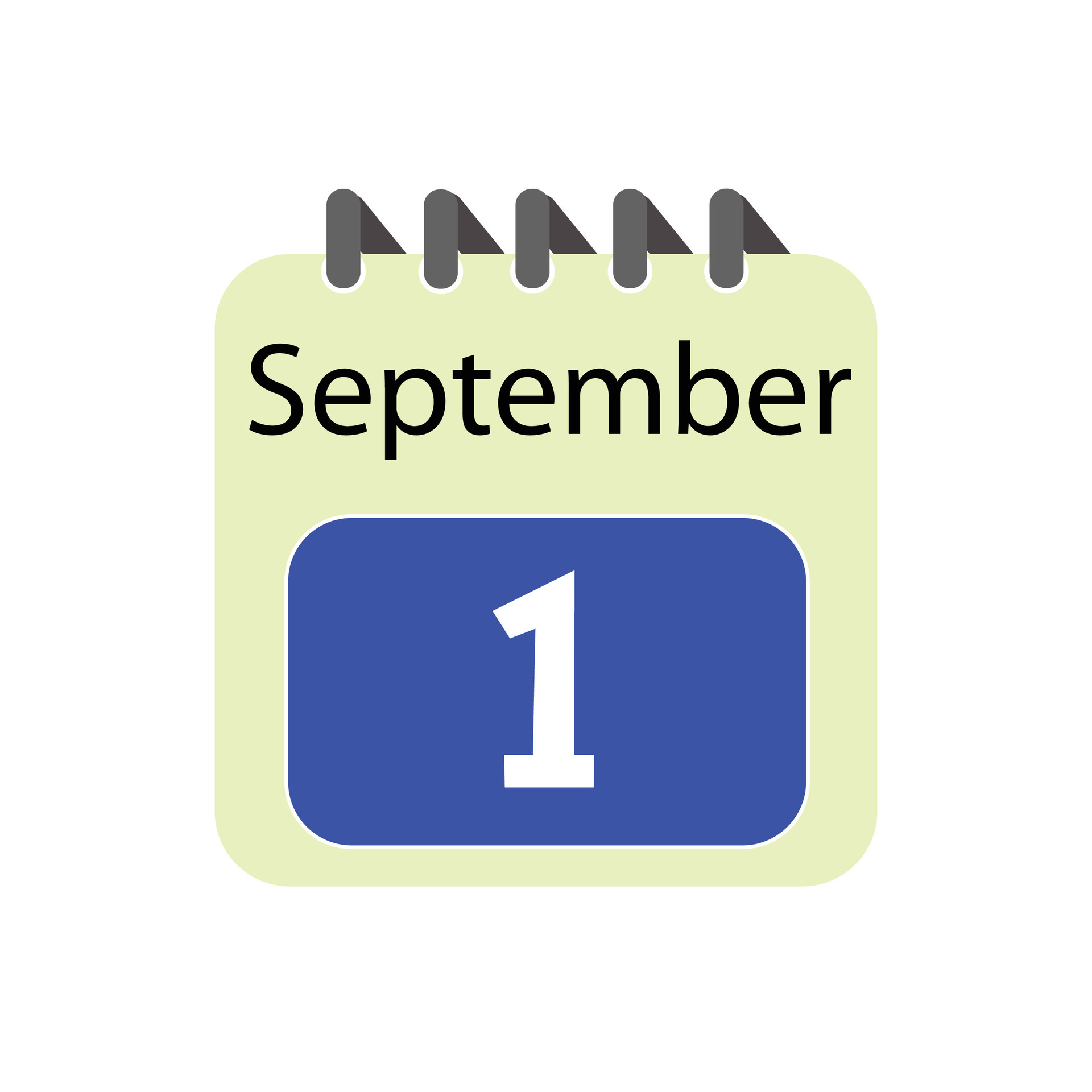 September 1 daily Calendar Icon 30774523 Vector Art at Vecteezy