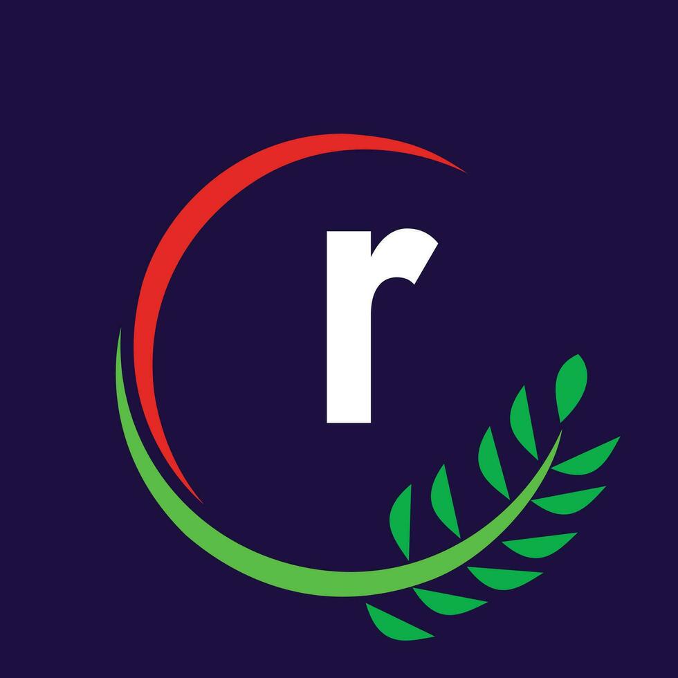 circle letter logo vector