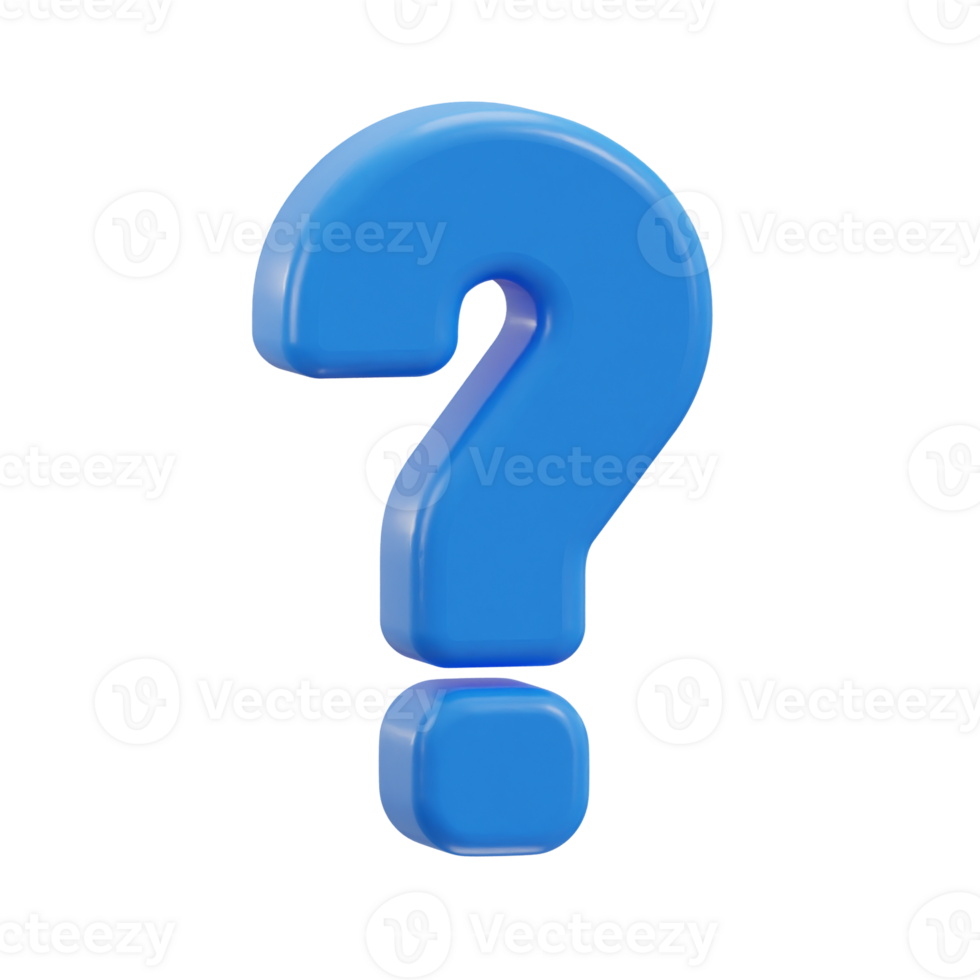 3d question mark icon illustration png