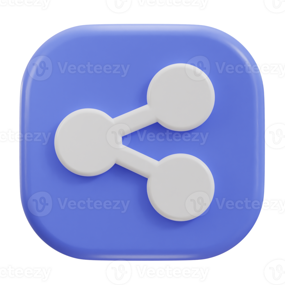 3d share icon illustration png