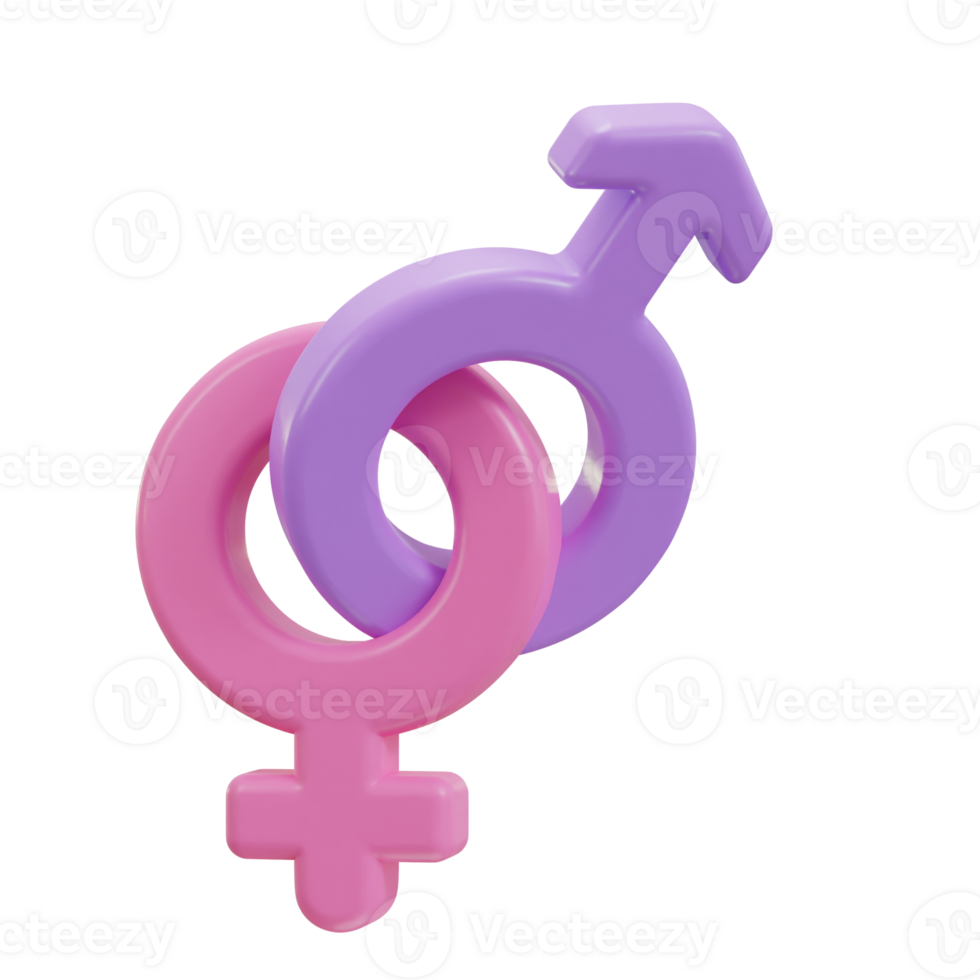 3d female symbol icon illustration png