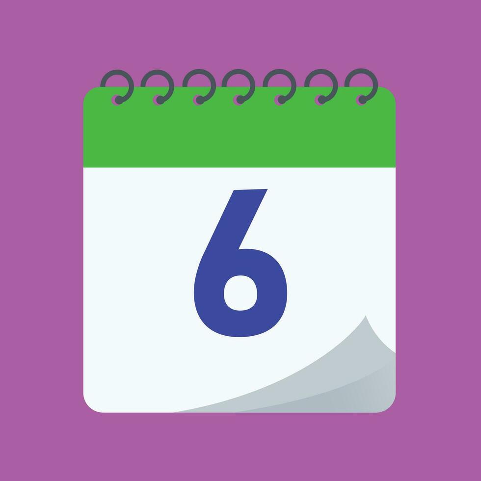 daily calendar number vector design