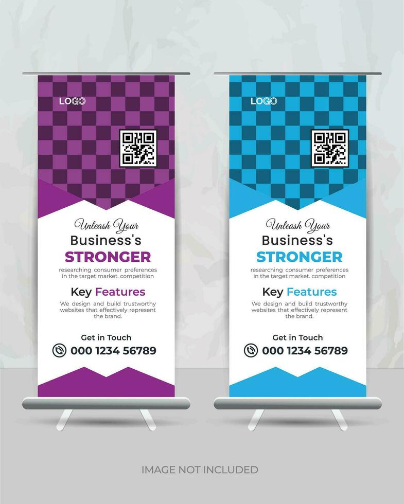 Rollup Banner Design Template vector