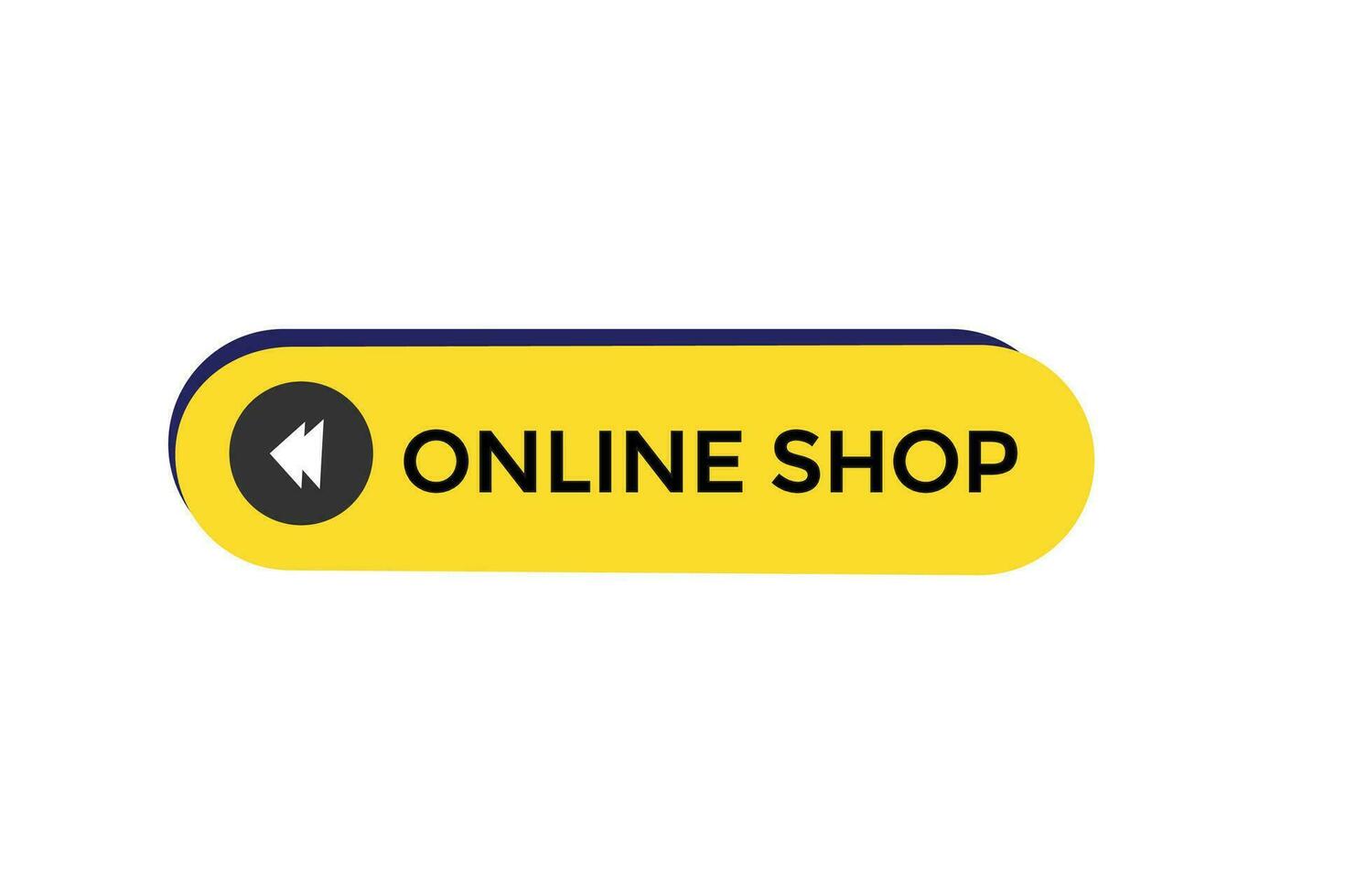 new online shop modern, website, click button, level, sign, speech, bubble  banner, vector