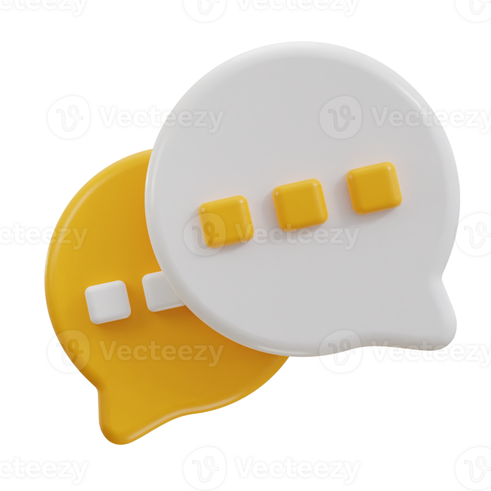 3d chatting icon illustration png