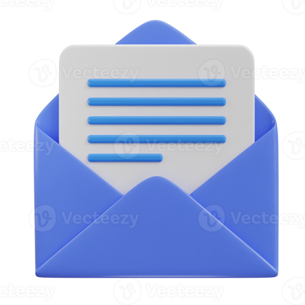 3d envelope email message box icon png