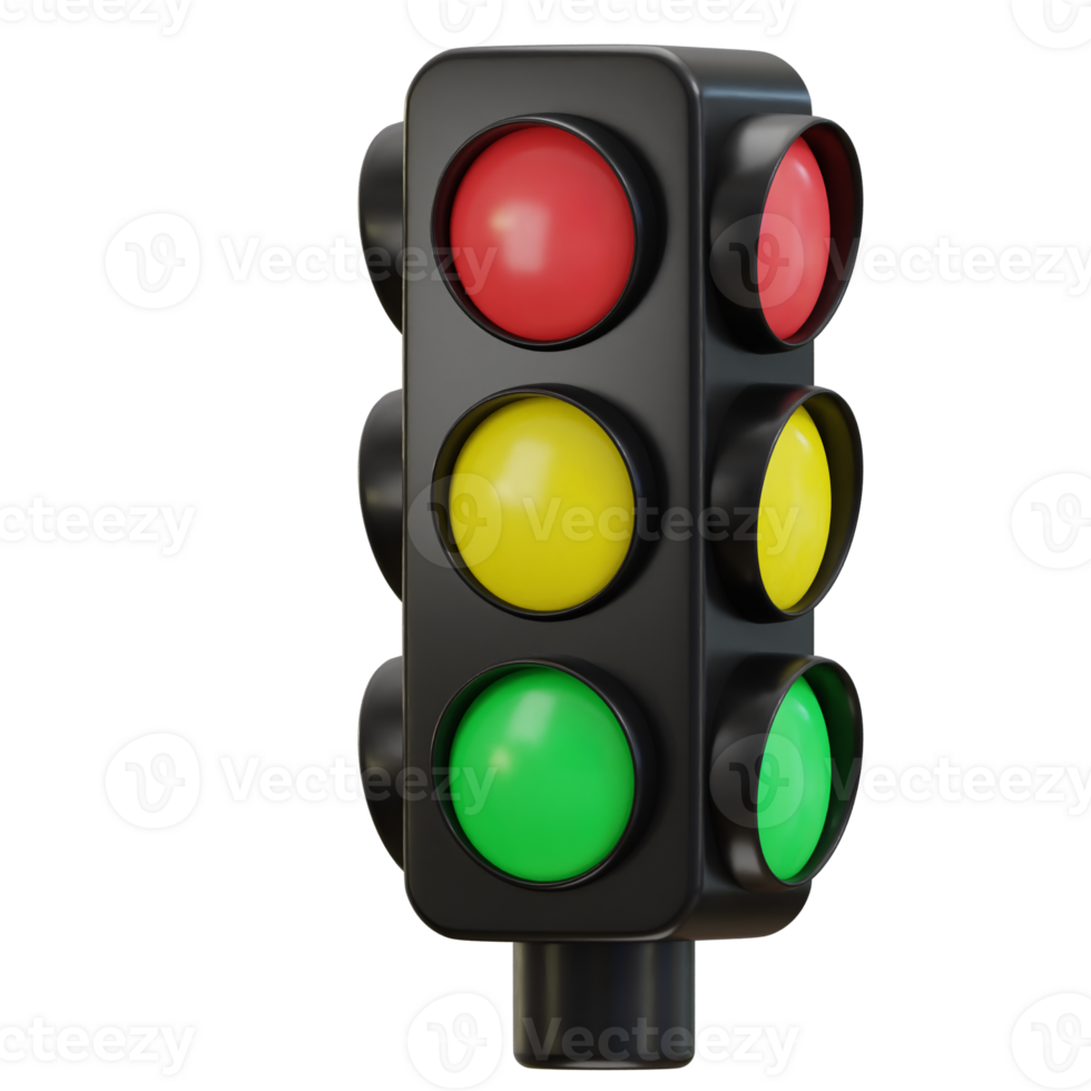 3d traffic light icon png