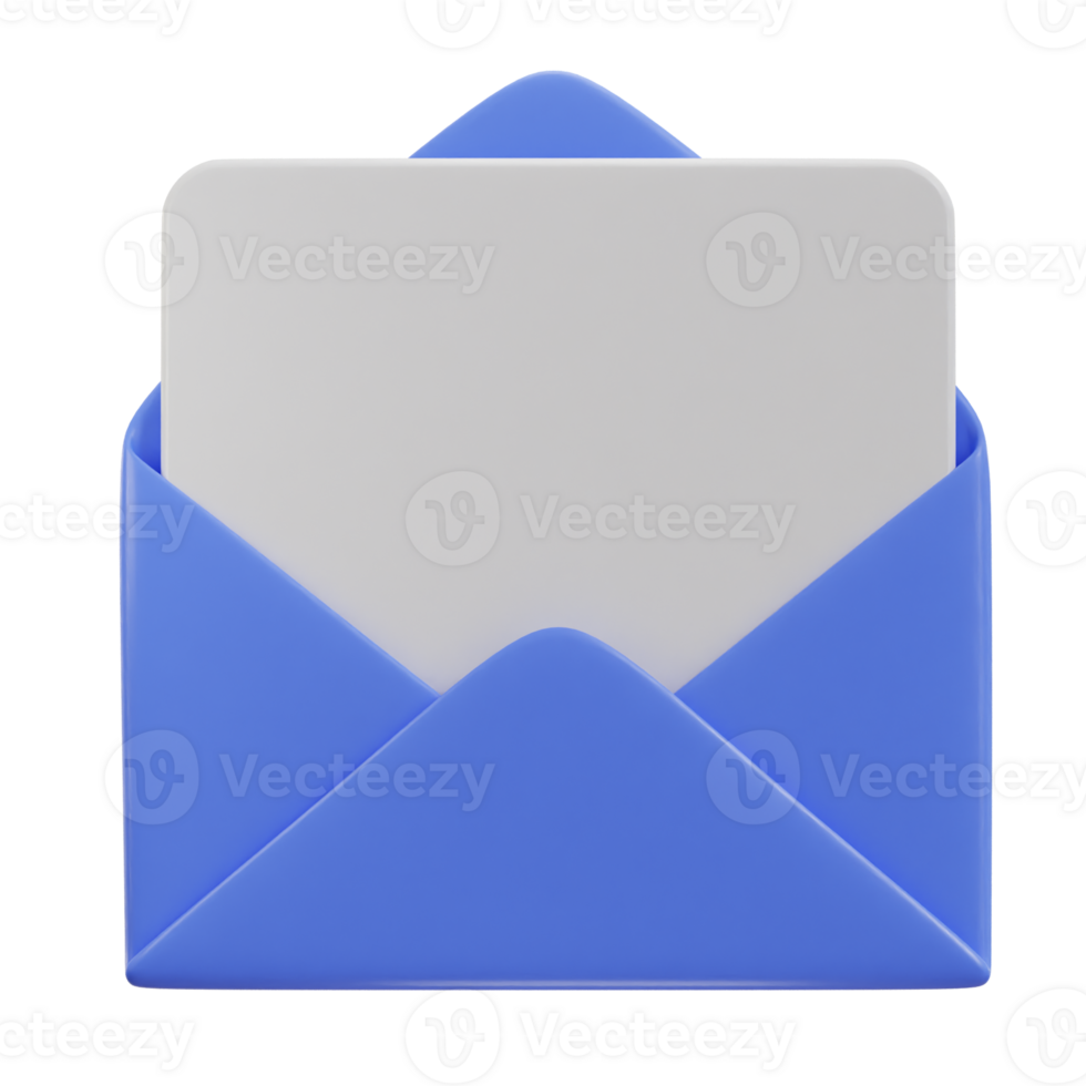 3d kuvert e-post meddelande låda ikon png