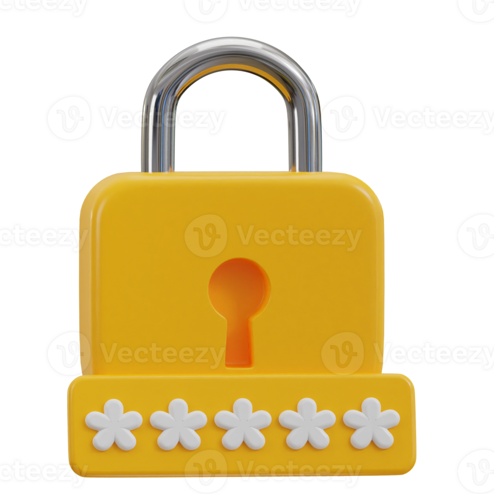 3d password secure icon png