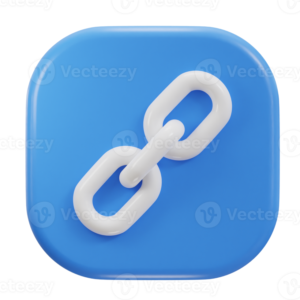link chain icon 3d render png