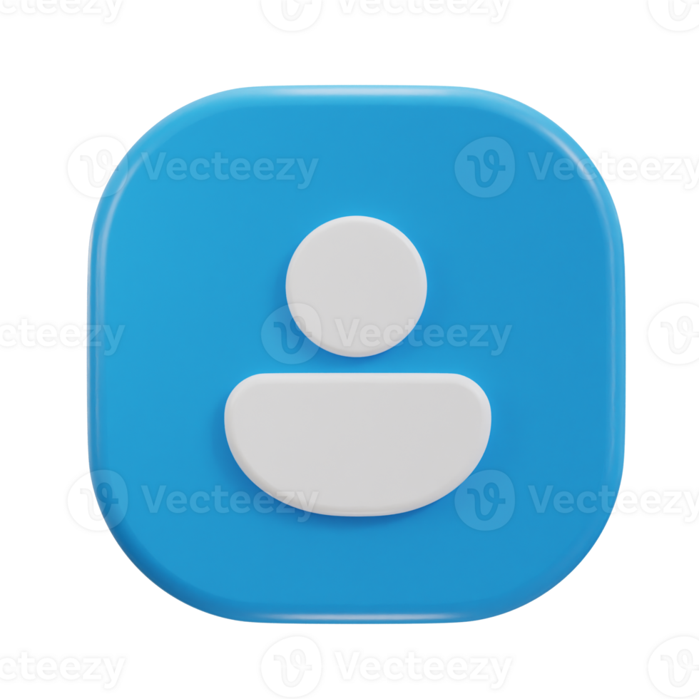 3d user profile icon illustration png