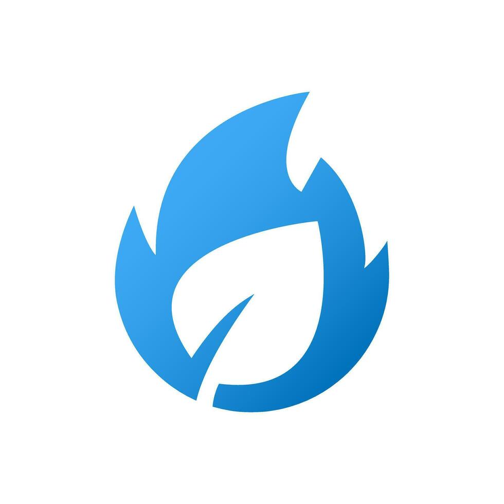 Biofuel simple logo icon in blue color. vector